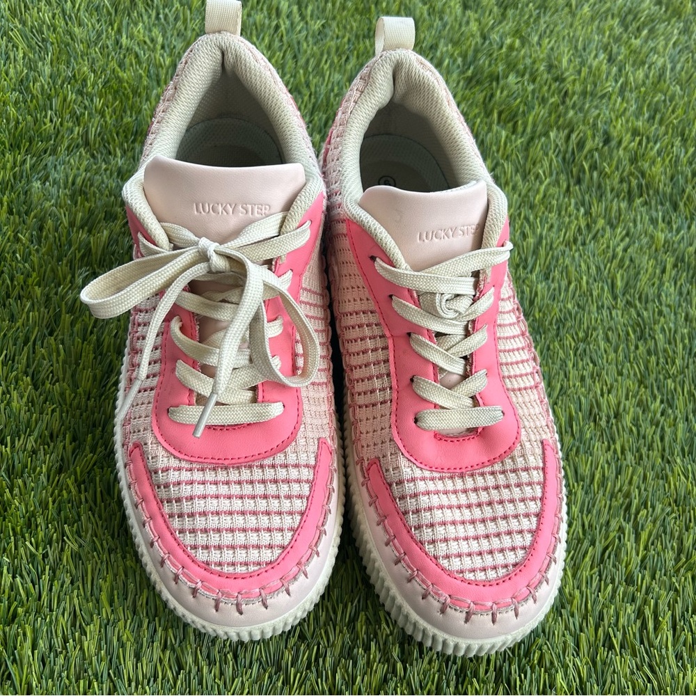 Lucky Step Pink and Cream woman’s Sneakers